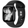 Tech-Protect silikona siksniņa Apple Watch 8 / 9 / 10 / 11 / 12 / SE / Ultra 44/45/46/49 mm, melna