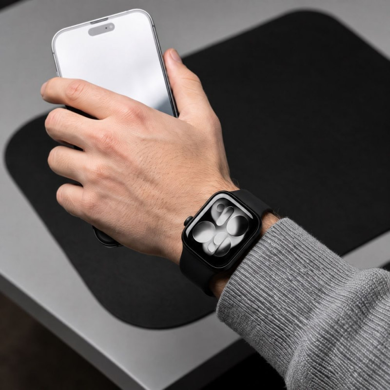 Tech-Protect silikona siksniņa Apple Watch 8 / 9 / 10 / 11 / 12 / SE / Ultra 44/45/46/49 mm, melna