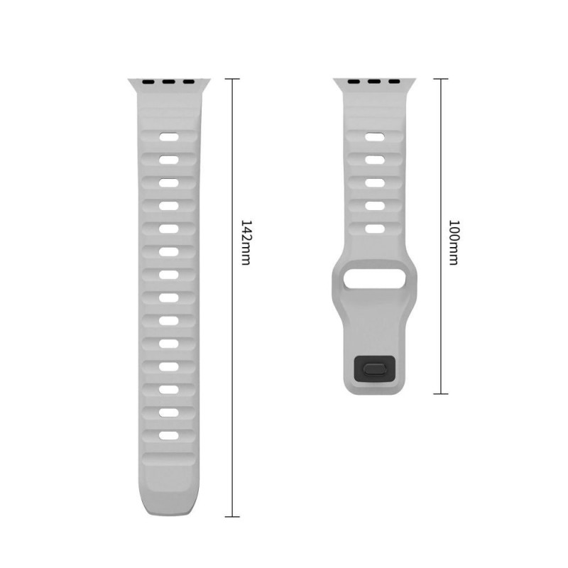 Tech-Protect Silicone Line Apple Watch 8 / 9 / 10 / 11 / 12 / SE / Ultra 44/45/46/49 mm siksniņa, Lunar Grey