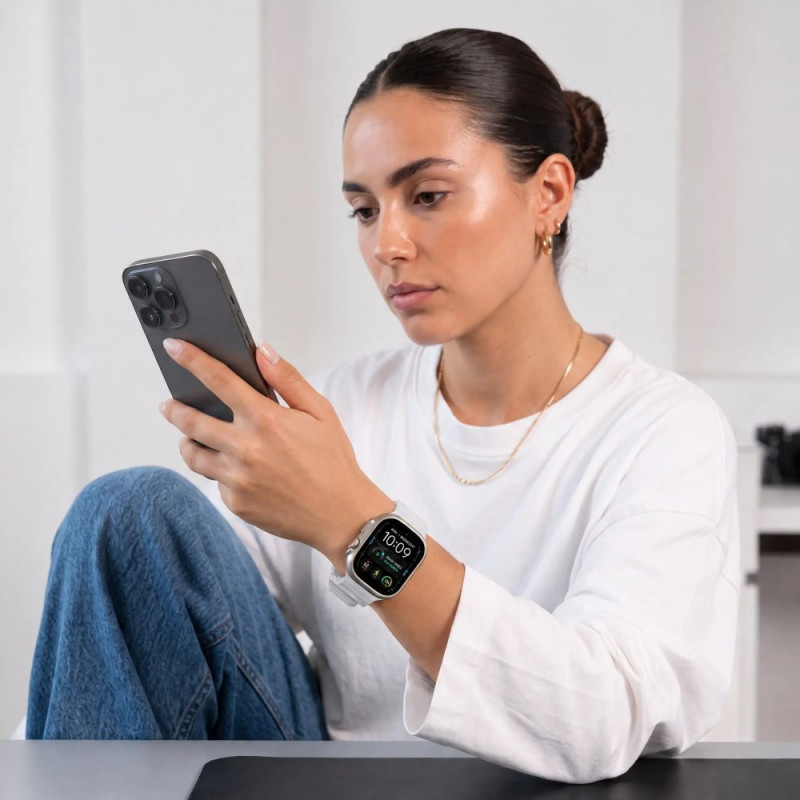 Tech-Protect Silicone Line Apple Watch 8 / 9 / 10 / 11 / 12 / SE / Ultra 44/45/46/49 mm siksniņa, Lunar Grey
