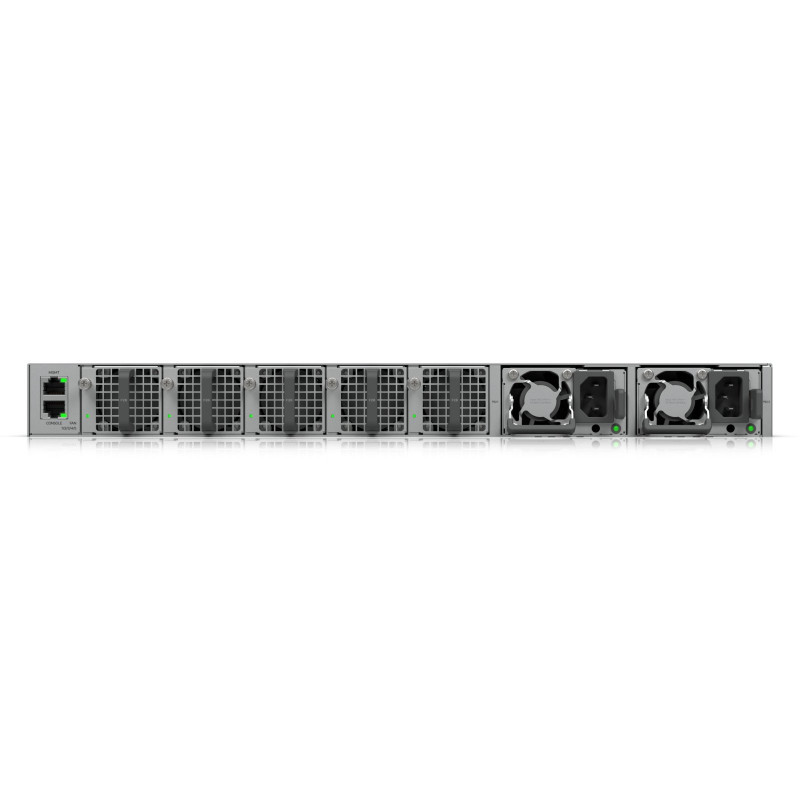 Ubiquiti UniFi Switch 32x QSFP28 100 Gbit, pārvaldāms, 19" stiprināms statnē, 1,3" skārienekrāns