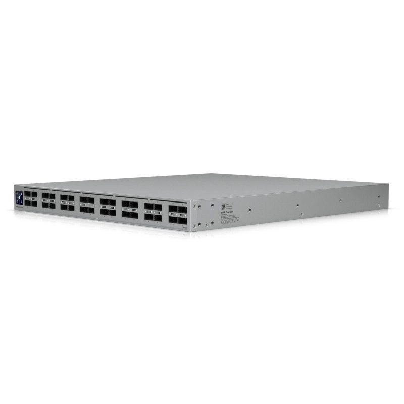 Ubiquiti UniFi Switch 32x QSFP28 100 Gbit, pārvaldāms, 19" stiprināms statnē, 1,3" skārienekrāns