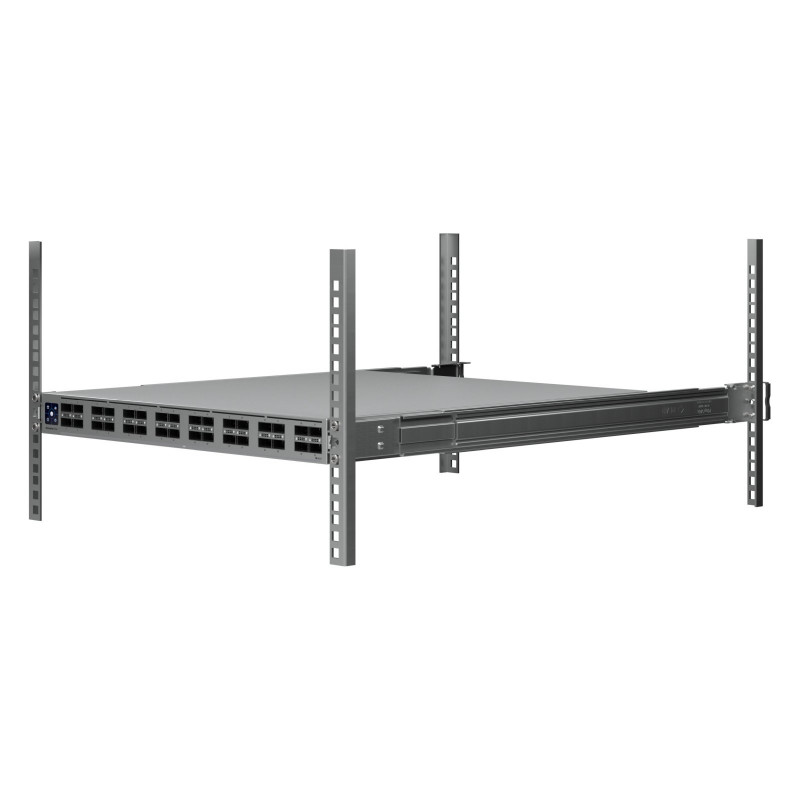 Ubiquiti UniFi Switch 32x QSFP28 100 Gbit, pārvaldāms, 19" stiprināms statnē, 1,3" skārienekrāns
