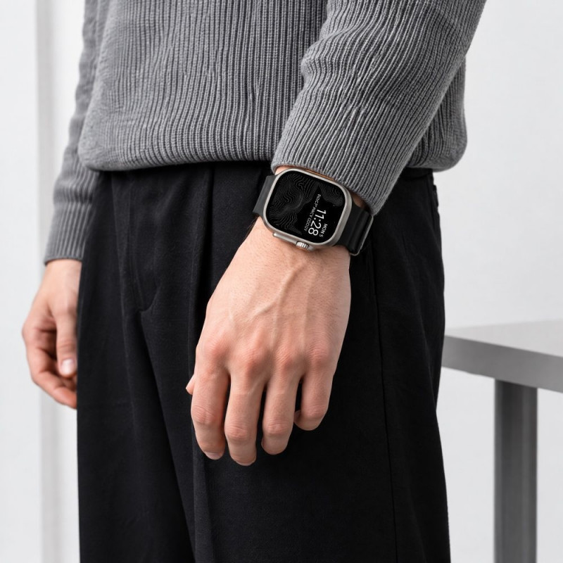 Tech-Protect Motion Apple Watch 8 / 9 / 10 / 11 / 12 / SE / Ultra 44/45/46/49 mm siksniņa, melna