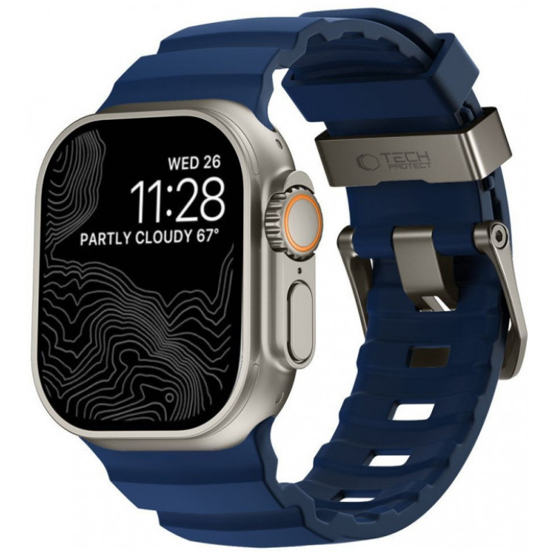 Tech-Protect Motion Apple Watch 8 / 9 / 10 / 11 / 12 / SE / Ultra 44/45/46/49 mm siksniņa, Nautical Blue