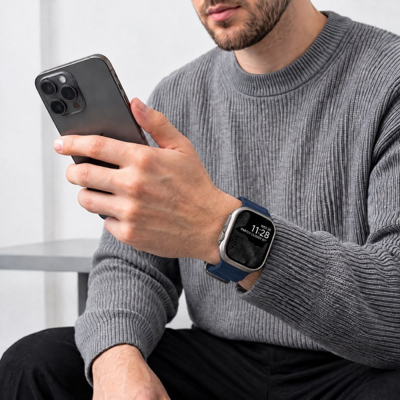 Tech-Protect Motion Apple Watch 8 / 9 / 10 / 11 / 12 / SE / Ultra 44/45/46/49 mm siksniņa, Nautical Blue
