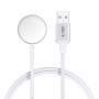 Tech-Protect MC02 UltraBoost magnētiskais lādētājs USB-A kabelis 100 cm Apple Watch, balts