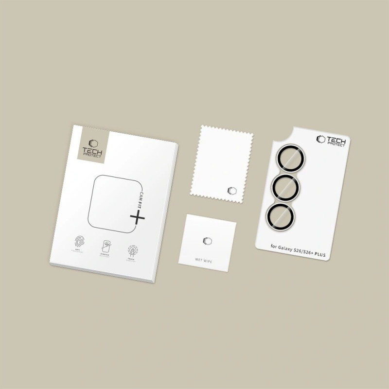 Tech-Protect Camring Fit+ kameras pārsegs Samsung Galaxy S26 / S26+ Plus, caurspīdīgs