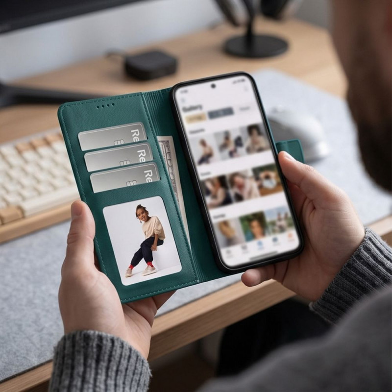 Tech-Protect Wallet Xiaomi Redmi Note 17 Pro Max 5G maciņš, zaļš