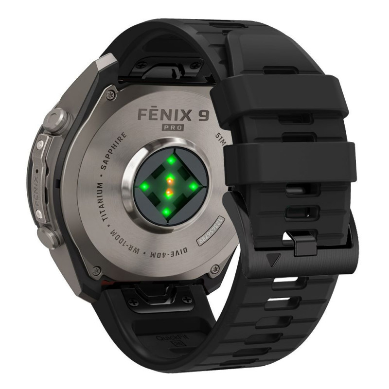 Tech-Protect silikona siksniņa Garmin Fenix 5 / 6 / 6 Pro / 7 / 8 / 8 Pro / E / 9 / 9 Pro 51 mm, Obsidian Black