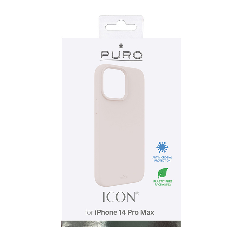 Puro ICON Antimicrobial vāciņš Apple iPhone 14 Pro Max, Pink Sand