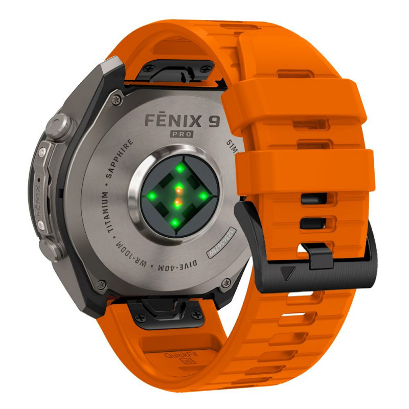 Tech-Protect silikona siksniņa Garmin Fenix 5 / 6 / 6 Pro / 7 / 8 / 8 Pro / E / 9 / 9 Pro 51 mm, Signal Orange
