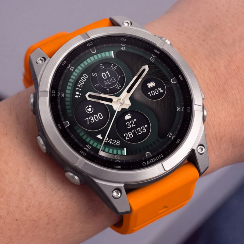 Tech-Protect silikona siksniņa Garmin Fenix 5 / 6 / 6 Pro / 7 / 8 / 8 Pro / E / 9 / 9 Pro 51 mm, Signal Orange