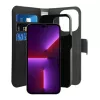 Puro Wallet Detachable MagSafe 2in1 PU ādas futrālis ar atloku un maku iPhone 14 Pro Max, melns