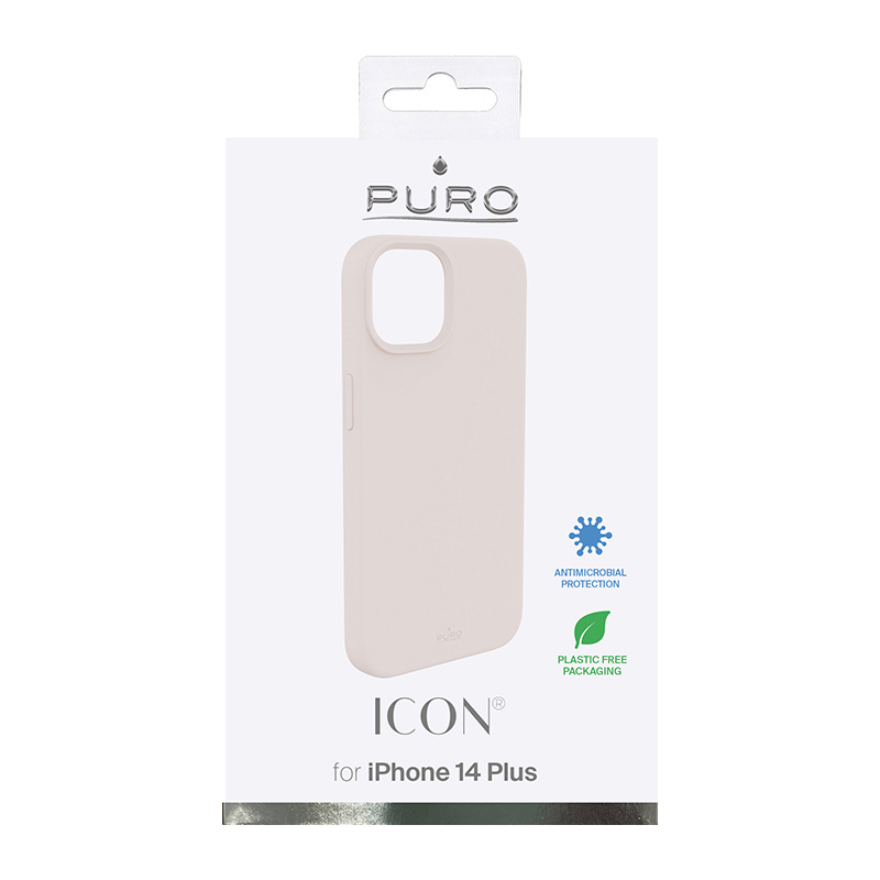 Puro ICON Antimicrobial vāciņš Apple iPhone 14 Plus / 15 Plus, Pink Sand