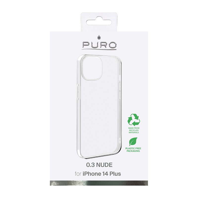Puro 0.3 Nude vāciņš Apple iPhone 14 Plus / 15 Plus, caurspīdīgs