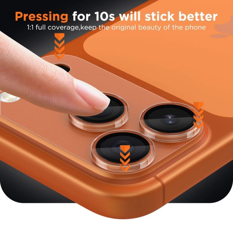 Tech-Protect Camfull Fit+ kameras pārsegs Apple iPhone 17 Pro, matēti caurspīdīgs