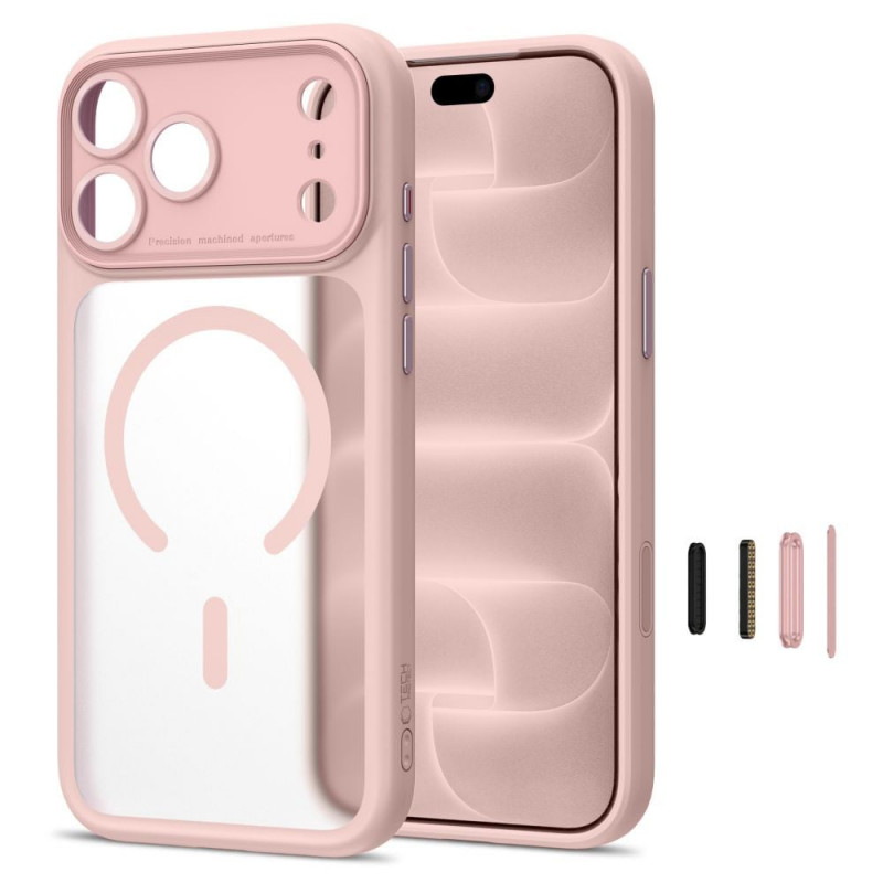 Tech-Protect MagPeak MagSafe CC Apple iPhone 17 Pro Max / 18 Pro Max vāciņš THP6115, matēti rozā