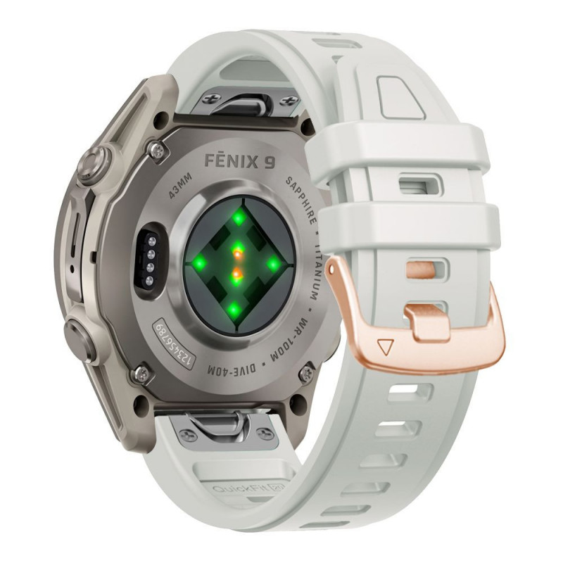 Tech-Protect silikona pulksteņa siksniņa Garmin Fenix 5s / 5s Plus / 6s / 6s Pro / 7s / 8 / 9 / 9 Pro 43 mm, Fog Grey