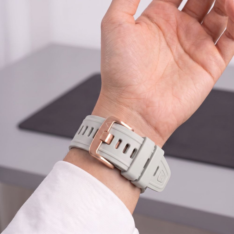 Tech-Protect silikona pulksteņa siksniņa Garmin Fenix 5s / 5s Plus / 6s / 6s Pro / 7s / 8 / 9 / 9 Pro 43 mm, Fog Grey