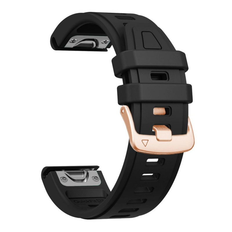 Tech-Protect silikona pulksteņa siksniņa Garmin Fenix 5s / 5s Plus / 6s / 6s Pro / 7s / 8 / 9 / 9 Pro 43 mm, melna