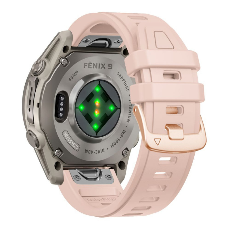 Tech-Protect silikona pulksteņa siksniņa Garmin Fenix 5s / 5s Plus / 6s / 6s Pro / 7s / 8 / 9 / 9 Pro 43 mm, Powder Pink