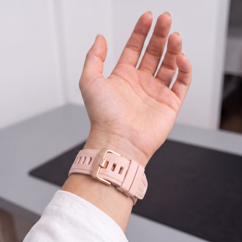 Tech-Protect silikona pulksteņa siksniņa Garmin Fenix 5s / 5s Plus / 6s / 6s Pro / 7s / 8 / 9 / 9 Pro 43 mm, Powder Pink