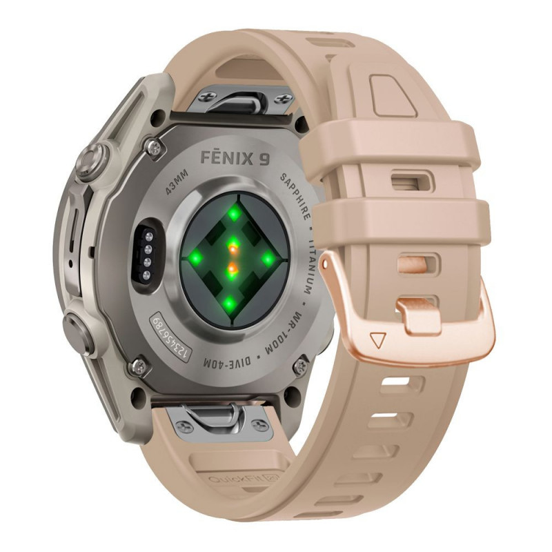 Tech-Protect silikona pulksteņa siksniņa Garmin Fenix 5s / 5s Plus / 6s / 6s Pro / 7s / 8 / 9 / 9 Pro 43 mm, Walnut