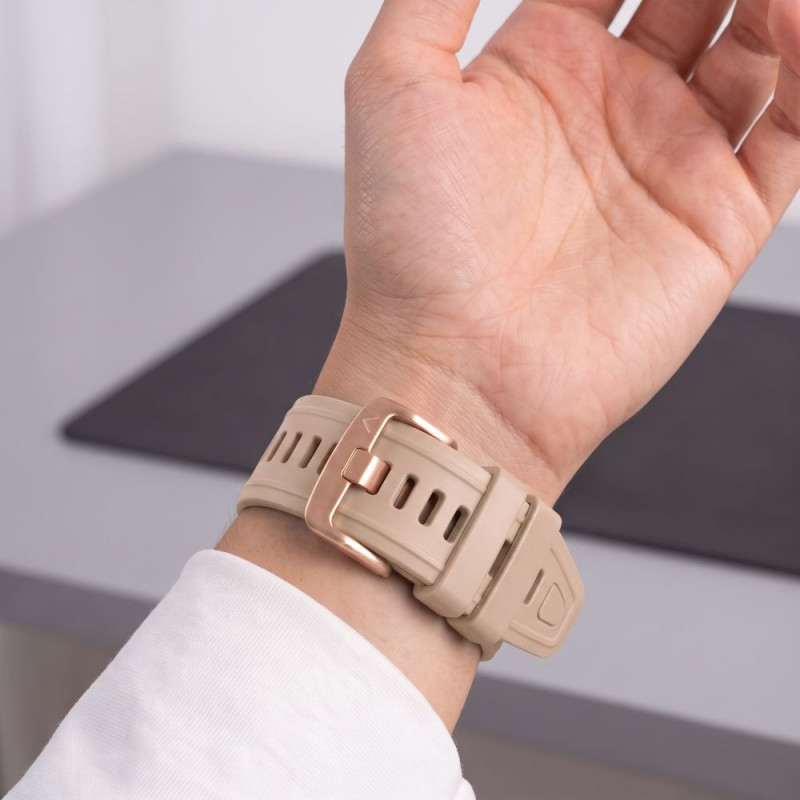 Tech-Protect silikona pulksteņa siksniņa Garmin Fenix 5s / 5s Plus / 6s / 6s Pro / 7s / 8 / 9 / 9 Pro 43 mm, Walnut