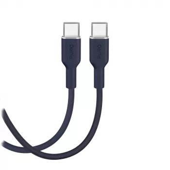 Puro Icon 60W USB-C–USB-C kabelis 1,5 m, tumši zilā krāsā