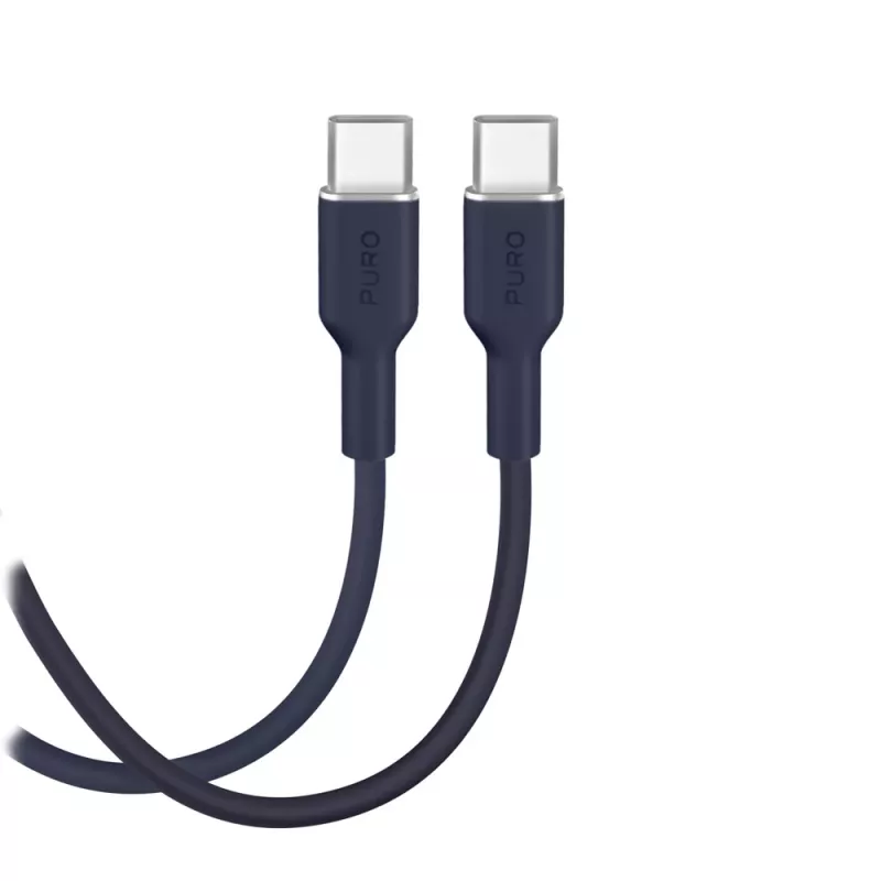 Puro Icon 60W USB-C–USB-C kabelis 1,5 m, tumši zilā krāsā