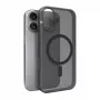 Puro Daylight MagSafe saderīgs silikona futrālis iPhone 17, caurspīdīgi melns