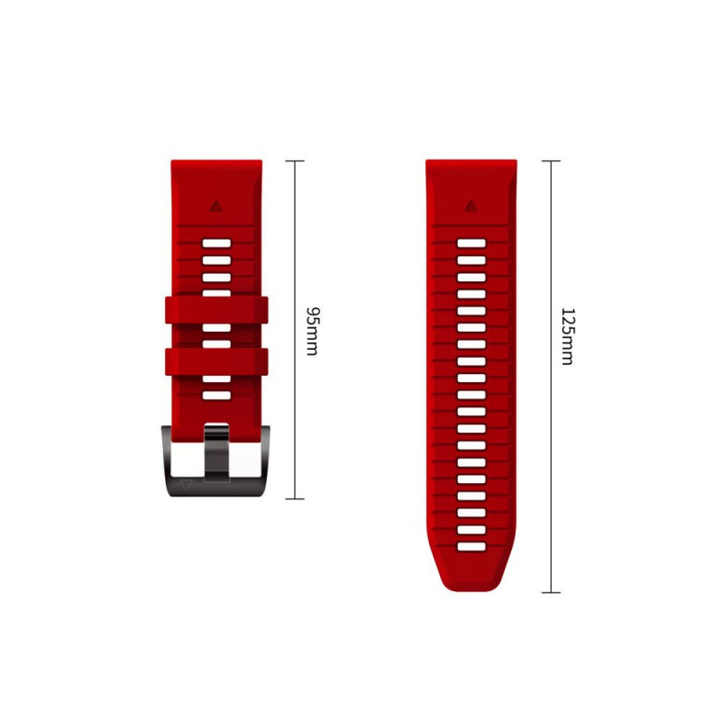 Tech-Protect silikona pulksteņa siksniņa Garmin Fenix 5 / 6 / 6 Pro / 7 / 8 / 8 Pro / E / 9 / 9 Pro 47 mm, Crimson Red