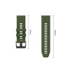 Tech-Protect silikona pulksteņa siksniņa Garmin Fenix 5 / 6 / 6 Pro / 7 / 8 / 8 Pro / E / 9 / 9 Pro 51 mm, Military Green