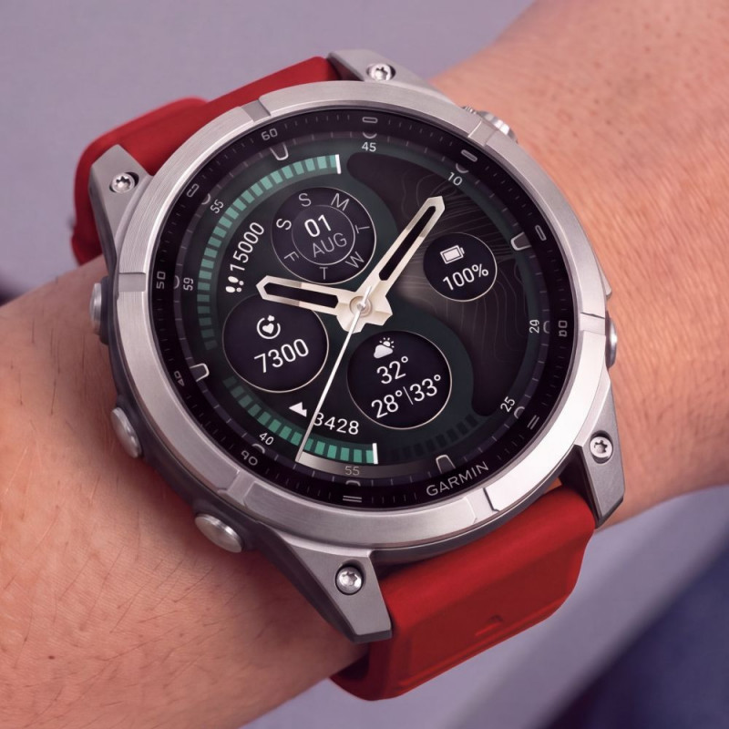 Tech-Protect silikona pulksteņa siksniņa Garmin Fenix 5 / 6 / 6 Pro / 7 / 8 / 8 Pro / E / 9 / 9 Pro 51 mm, Crimson Red