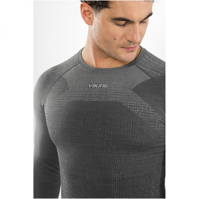 Viking Altis Man Set vīriešu merino apakšslāņa komplekts, melns, M