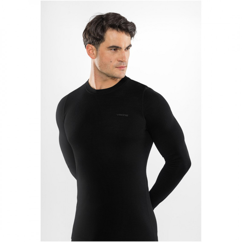 Viking Meriboo Man Set vīriešu merino apakšslāņa komplekts, melns, M