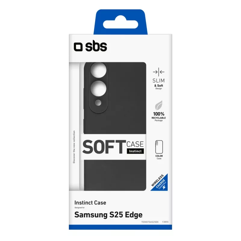 SBS Instinct vāciņš Samsung Galaxy S25 Edge, melns