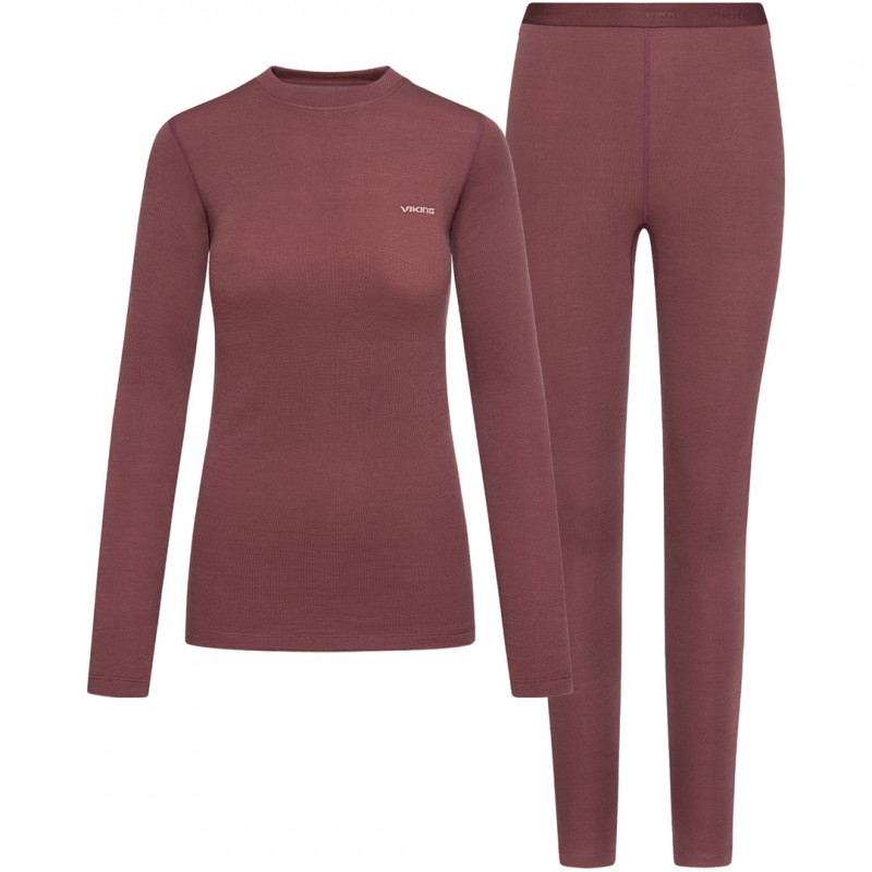 Viking Meriboo Lady Set Merino sieviešu apakšslāņa komplekts, rozā, M