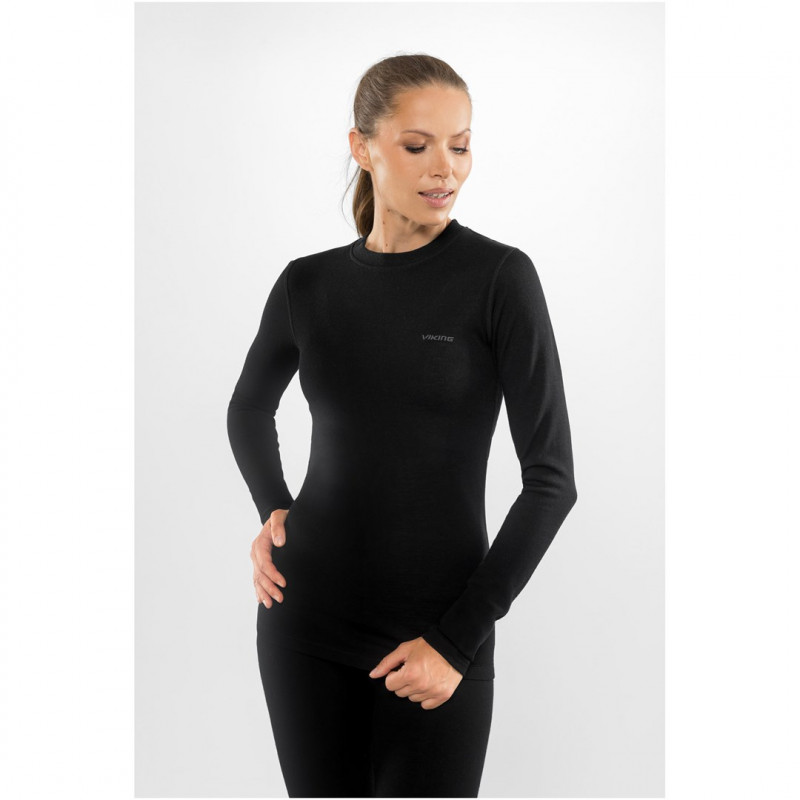Viking Meriboo Lady Set Merino sieviešu apakšslāņa komplekts, melns, S