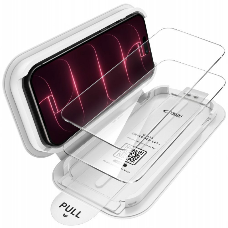 Tech-Protect OneTouch Set+ rūdītais stikls Apple iPhone 17 Pro Max / 18 Pro Max, caurspīdīgs (2 gab.)