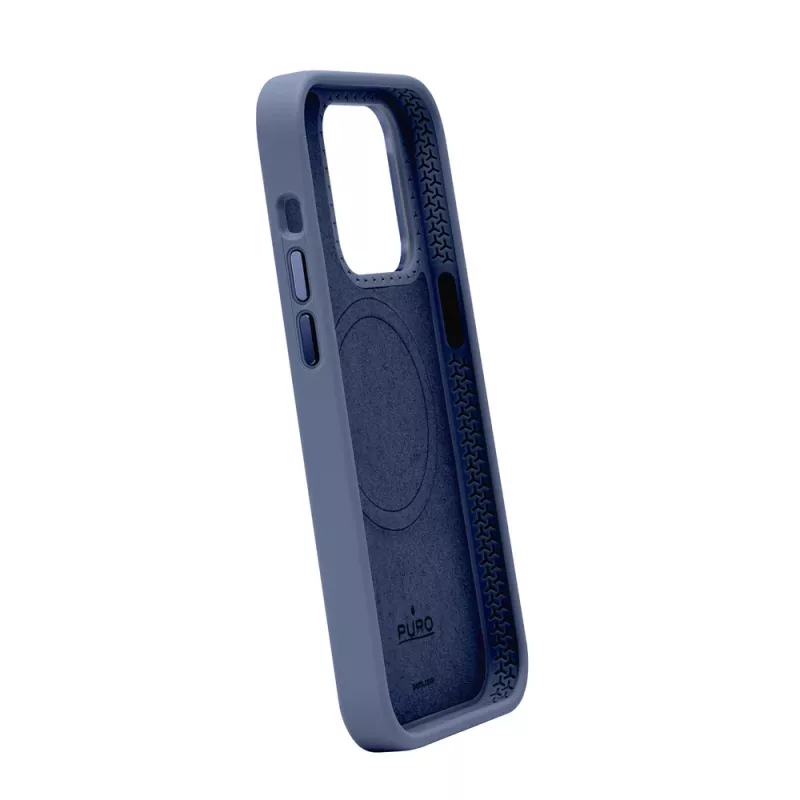 Puro Icon Mag Pro MagSafe silikona apvalks Apple iPhone 15 Pro Max, tumši zils