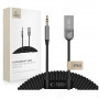 Tech-Protect Ultraboost AU04 Bluetooth 6.0 audio adapteris ar AUX 3,5 mm, pelēks