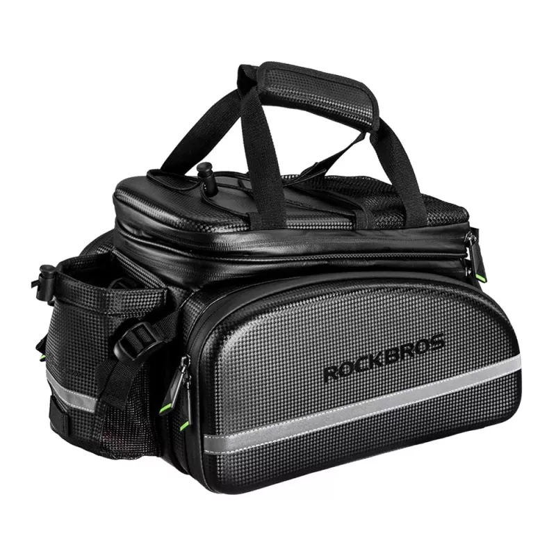 Rockbros A6-6 velosipēda bagāžnieka soma, 35 l, ar izvelkamām kabatām, melna