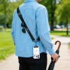 Tech-Protect C9S Rope Crossbody telefona siksna pāri plecam, melna