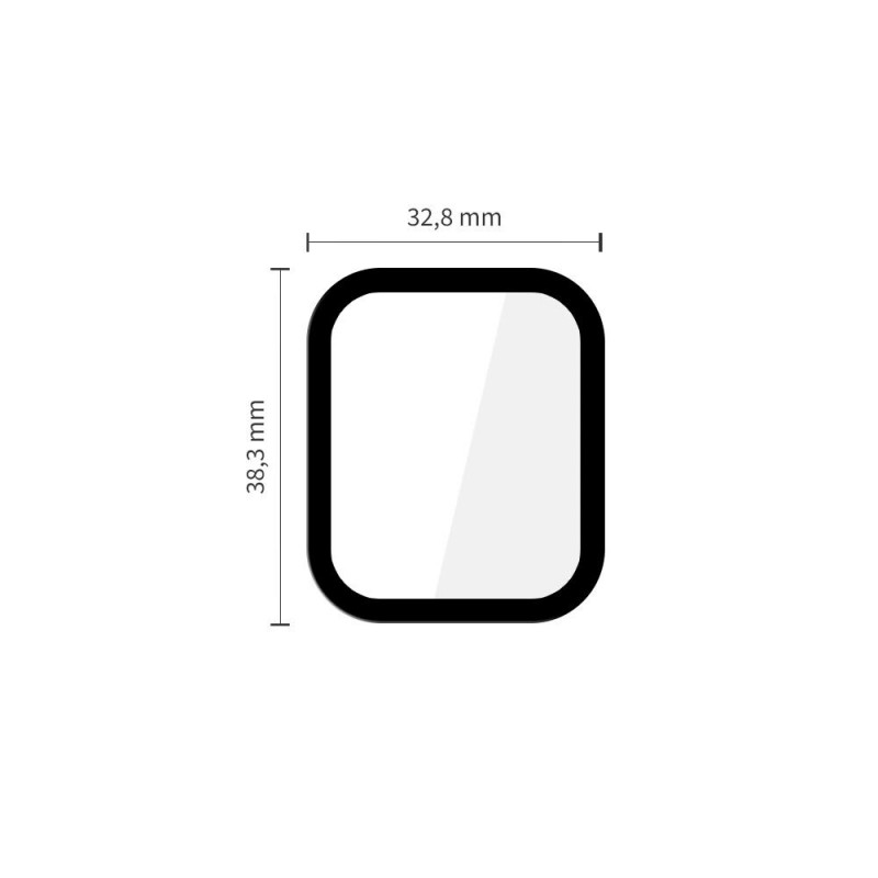 Tech-Protect Glass Flex+ hibrīdstikls Apple Watch 4 / 5 / 6 / SE 1 / 2 / 3 40 mm, melns (2 gab.)