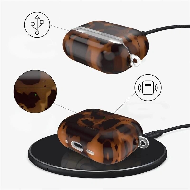 Tech-Protect Lamano maciņš Apple AirPods Pro 3, melns un brūns