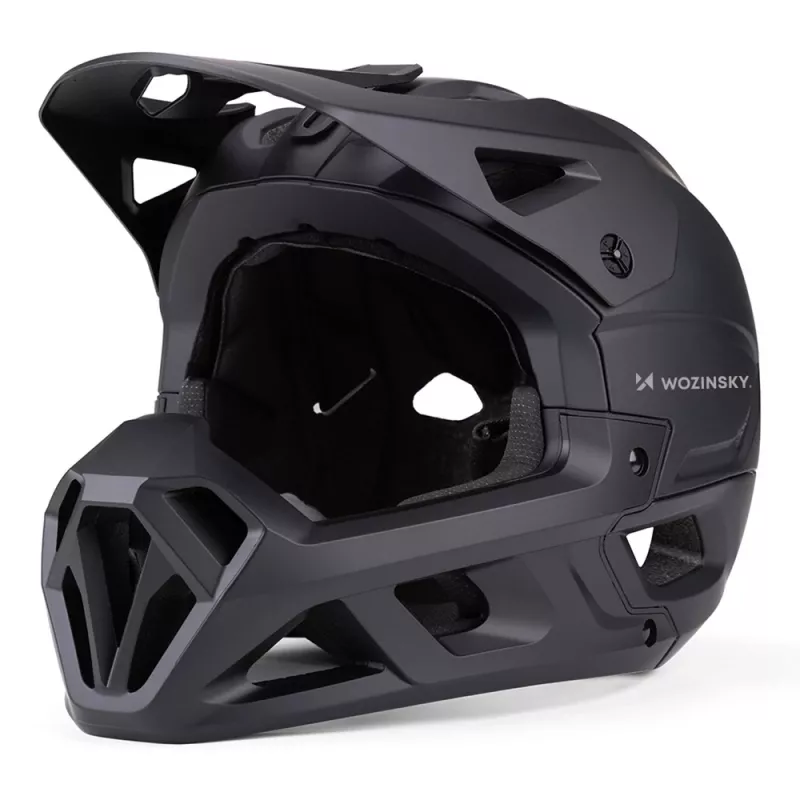 Wozinsky pilna sejas velosipēda ķivere ar noņemamu vizieri, 60-62 cm, melna