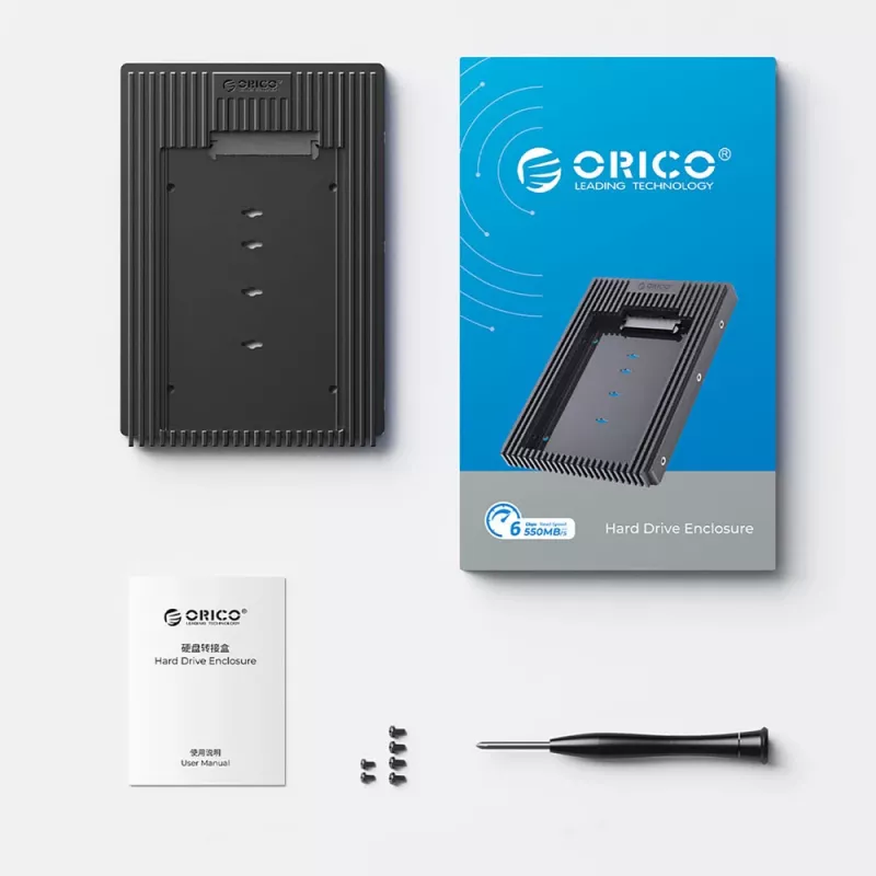 Orico D2SS-6G disku adapteris 2.5" uz 3.5", SATA III, melns