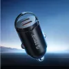 Orico MiniRing MR-30-2C 30W 2x USB-C automašīnas lādētājs, melns